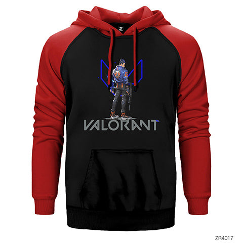 Valorant Yoru Çift Renk Reglan Kol Sweatshirt / Hoodie