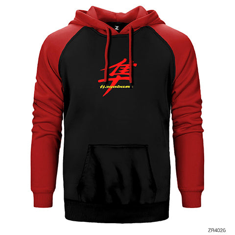 Hayabusa Logo Çift Renk Reglan Kol Sweatshirt / Hoodie