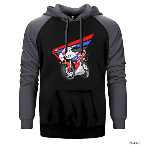 Honda CBR 600 hrc Çift Renk Reglan Kol Sweatshirt / Hoodie