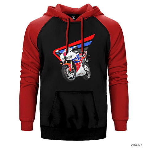 Honda CBR 600 hrc Çift Renk Reglan Kol Sweatshirt / Hoodie