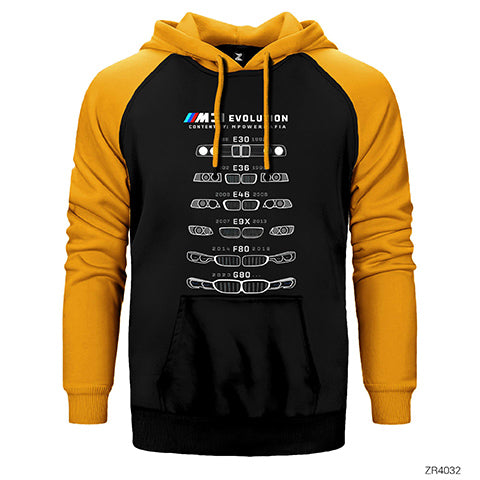 Bmw Evolution Çift Renk Reglan Kol Sweatshirt / Hoodie