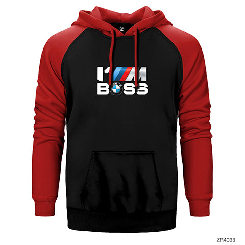 BMW IM BOSS Çift Renk Reglan Kol Sweatshirt / Hoodie