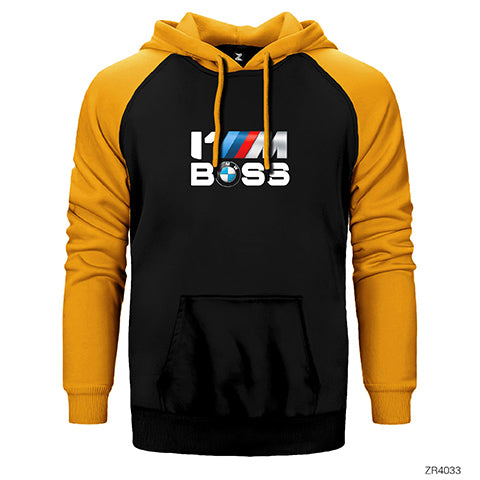 BMW IM BOSS Çift Renk Reglan Kol Sweatshirt / Hoodie