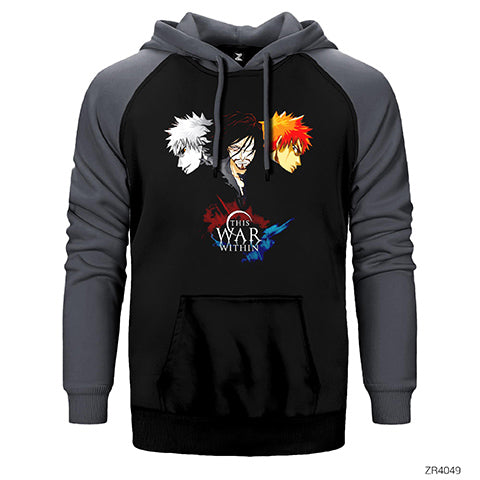 Bleach This War Within Çift Renk Reglan Kol Sweatshirt / Hoodie