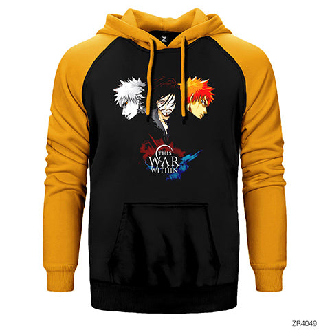 Bleach This War Within Çift Renk Reglan Kol Sweatshirt / Hoodie