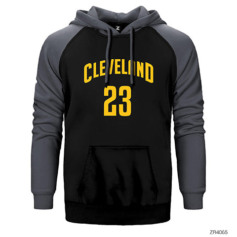 Cleveland 23 Çift Renk Reglan Kol Sweatshirt / Hoodie