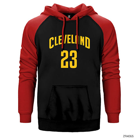 Cleveland 23 Çift Renk Reglan Kol Sweatshirt / Hoodie