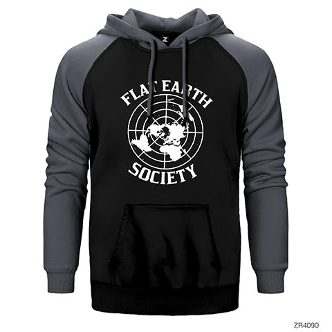 Flat Eart Socıety Çift Renk Reglan Kol Sweatshirt / Hoodie