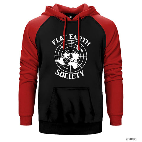 Flat Eart Socıety Çift Renk Reglan Kol Sweatshirt / Hoodie