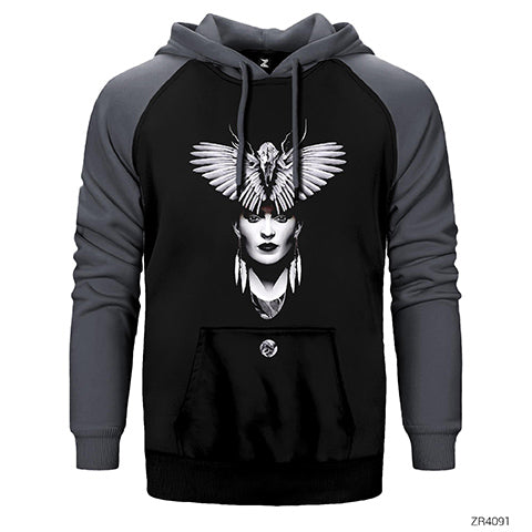 Frida Kanat Çift Renk Reglan Kol Sweatshirt / Hoodie
