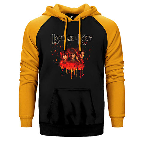Locke Key 3 Kids Çift Renk Reglan Kol Sweatshirt / Hoodie