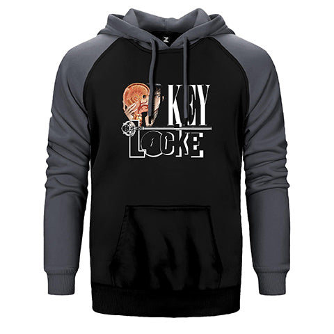 Locke Key Head Keys Çift Renk Reglan Kol Sweatshirt / Hoodie