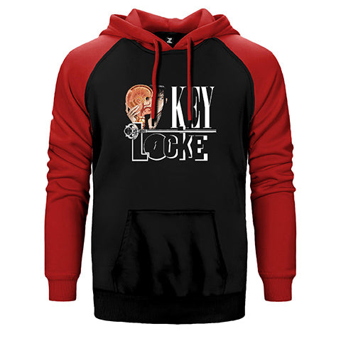 Locke Key Head Keys Çift Renk Reglan Kol Sweatshirt / Hoodie