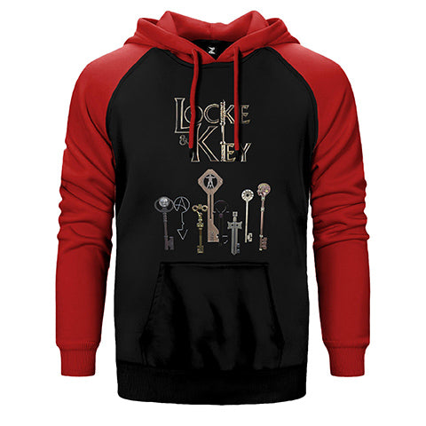 Locke Key Keys Çift Renk Reglan Kol Sweatshirt / Hoodie