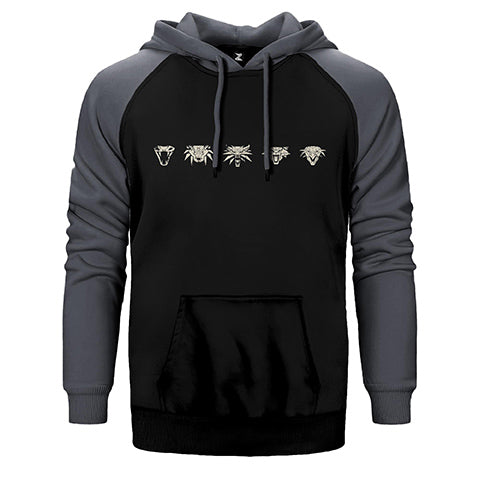 The Witcher Icon Çift Renk Reglan Kol Sweatshirt / Hoodie