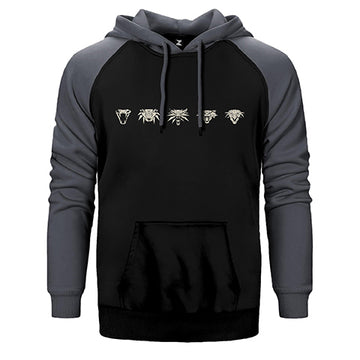 The Witcher Icon Çift Renk Reglan Kol Sweatshirt / Hoodie