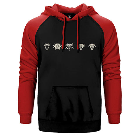 The Witcher Icon Çift Renk Reglan Kol Sweatshirt / Hoodie