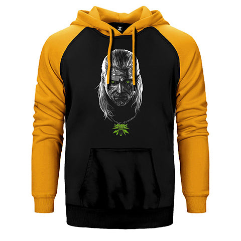 The Witcher Season 2 Geralt Çift Renk Reglan Kol Sweatshirt / Hoodie