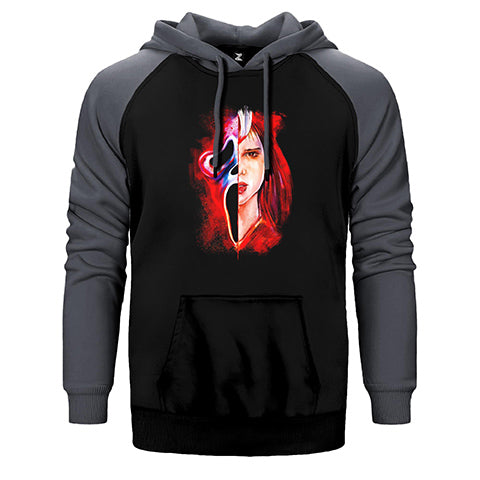 Scream Blood Çift Renk Reglan Kol Sweatshirt / Hoodie