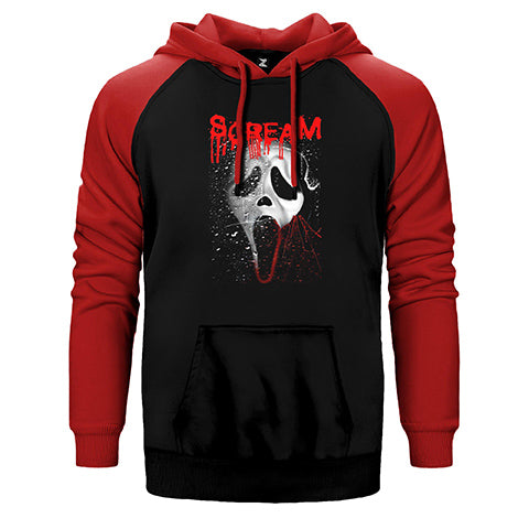 Scream Drop Çift Renk Reglan Kol Sweatshirt / Hoodie
