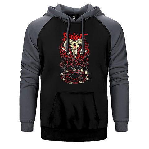 Slipknot Devil Çift Renk Reglan Kol Sweatshirt / Hoodie