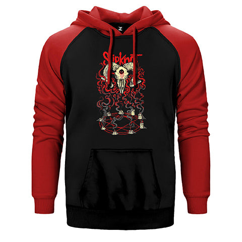 Slipknot Devil Çift Renk Reglan Kol Sweatshirt / Hoodie