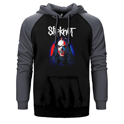 Slipknot Mick Thomson Face Çift Renk Reglan Kol Sweatshirt / Hoodie