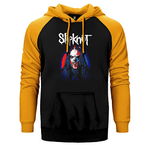 Slipknot Mick Thomson Face Çift Renk Reglan Kol Sweatshirt / Hoodie