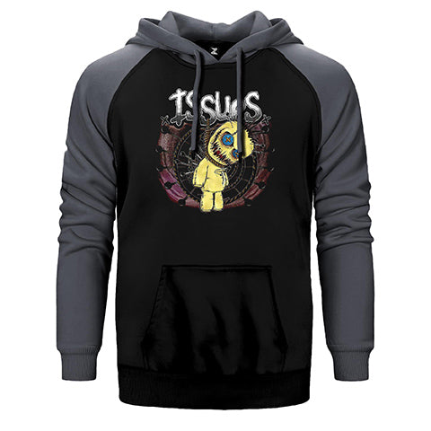 Korn Issups Çift Renk Reglan Kol Sweatshirt / Hoodie