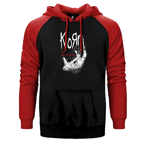 Korn The Nothing Siyah Çift Renk Reglan Kol Sweatshirt / Hoodie