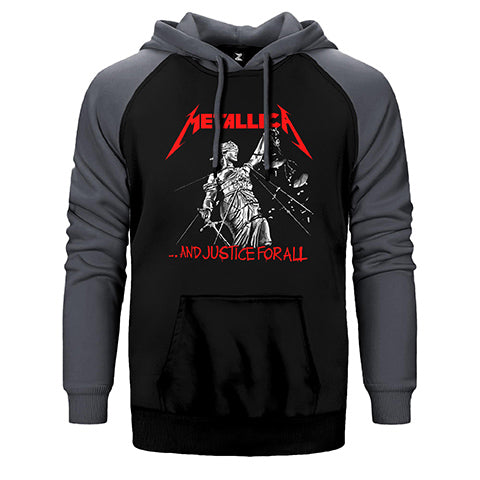 Metallica And Justice For All Çift Renk Reglan Kol Sweatshirt / Hoodie