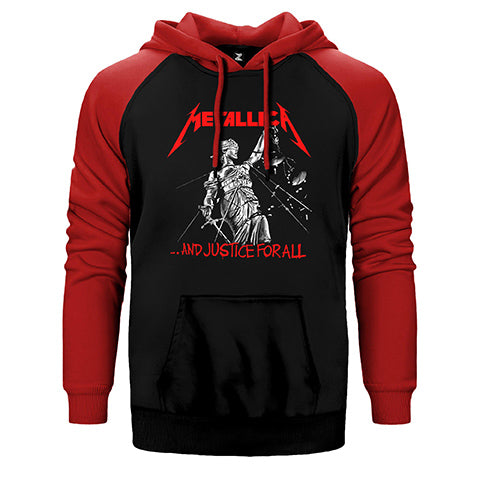 Metallica And Justice For All Çift Renk Reglan Kol Sweatshirt / Hoodie