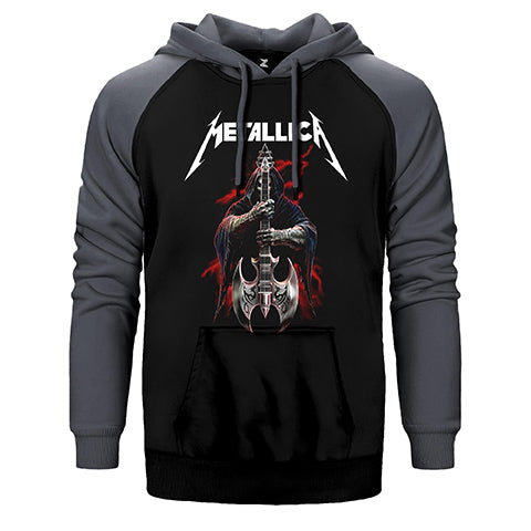 Metallica Gitarist Çift Renk Reglan Kol Sweatshirt / Hoodie