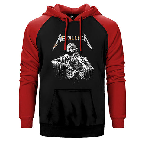 Metallica Mummy Çift Renk Reglan Kol Sweatshirt / Hoodie