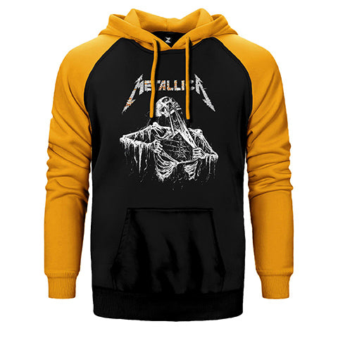 Metallica Mummy Çift Renk Reglan Kol Sweatshirt / Hoodie