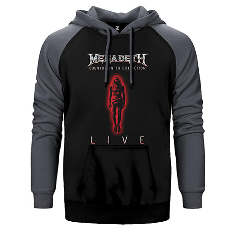 Megadeth Countdown to Extinction Live Çift Renk Reglan Kol Sweatshirt / Hoodie