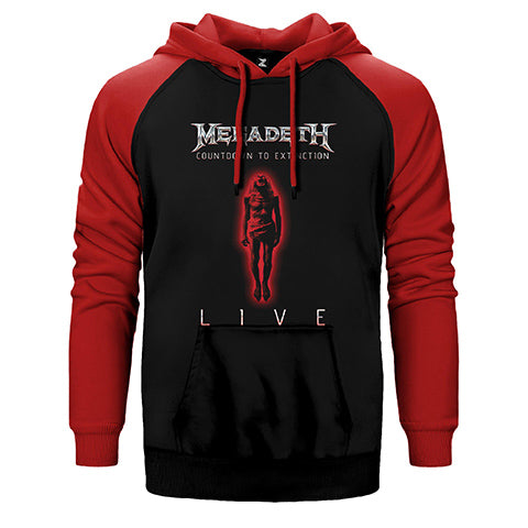 Megadeth Countdown to Extinction Live Çift Renk Reglan Kol Sweatshirt / Hoodie