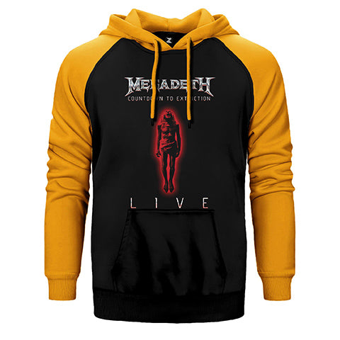 Megadeth Countdown to Extinction Live Çift Renk Reglan Kol Sweatshirt / Hoodie