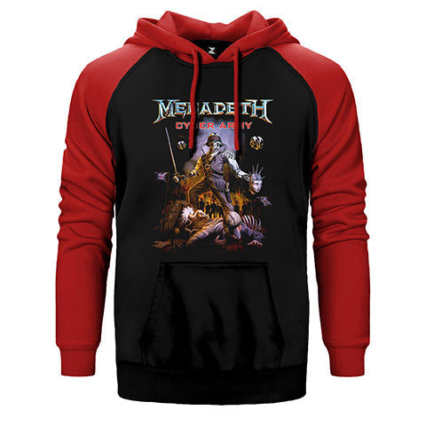 Megadeth Cyber Army Çift Renk Reglan Kol Sweatshirt / Hoodie