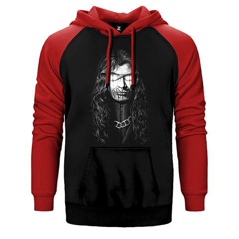 Megadeth Dave Mustaine Siluet Çift Renk Reglan Kol Sweatshirt / Hoodie