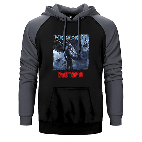 Megadeth Dystopia Çift Renk Reglan Kol Sweatshirt / Hoodie