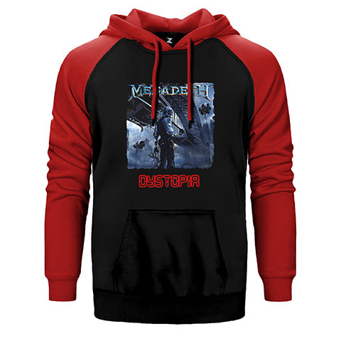 Megadeth Dystopia Çift Renk Reglan Kol Sweatshirt / Hoodie