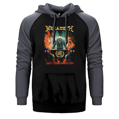 Megadeth New Order World Çift Renk Reglan Kol Sweatshirt / Hoodie