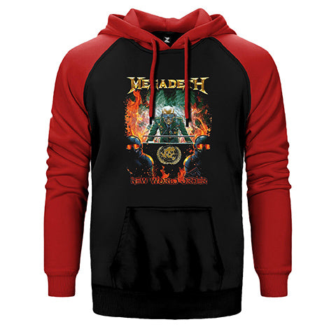 Megadeth New Order World Çift Renk Reglan Kol Sweatshirt / Hoodie