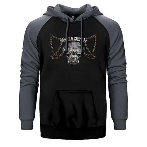 Megadeth Prisoner Skull Çift Renk Reglan Kol Sweatshirt / Hoodie