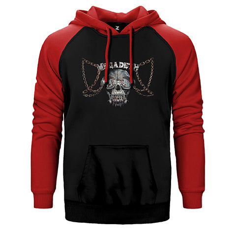 Megadeth Prisoner Skull Çift Renk Reglan Kol Sweatshirt / Hoodie