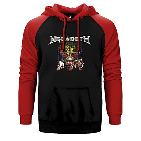 Megadeth Puppet Çift Renk Reglan Kol Sweatshirt / Hoodie