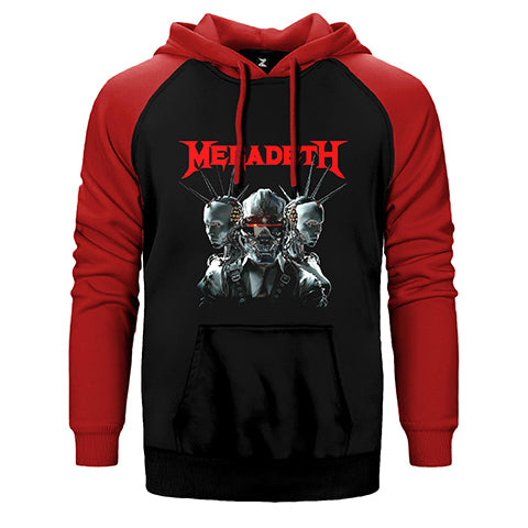 Megadeth Robot Çift Renk Reglan Kol Sweatshirt / Hoodie