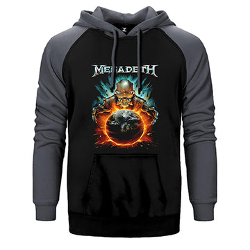 Megadeth World King Çift Renk Reglan Kol Sweatshirt / Hoodie