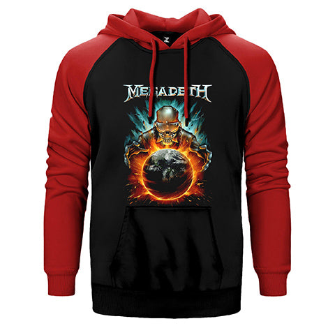 Megadeth World King Çift Renk Reglan Kol Sweatshirt / Hoodie